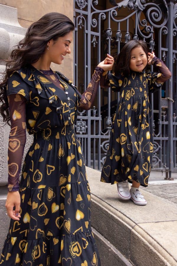 Blusa de Tule Golden Heart Infantil