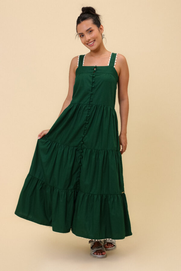 Vestido Sofia Verde Forest Adulto