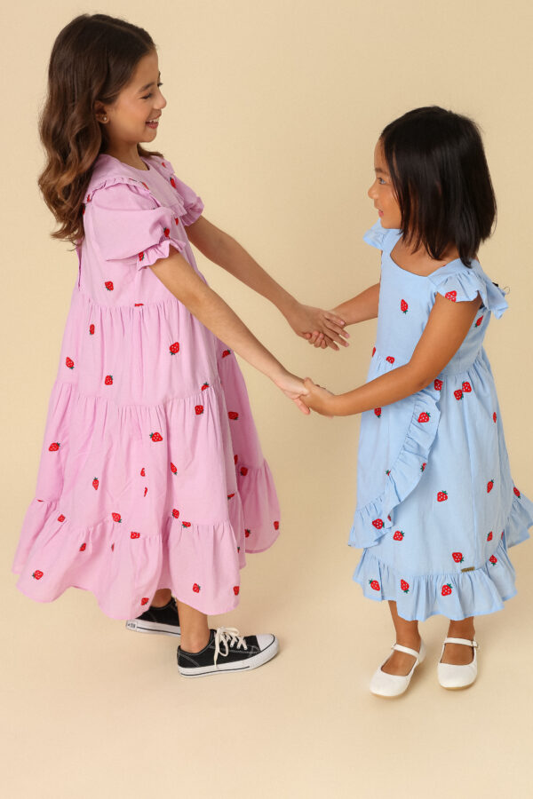 Vestido Cecília Gola Strawberry Infantil