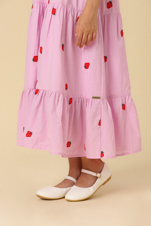 Vestido Cecília Gola Strawberry Infantil