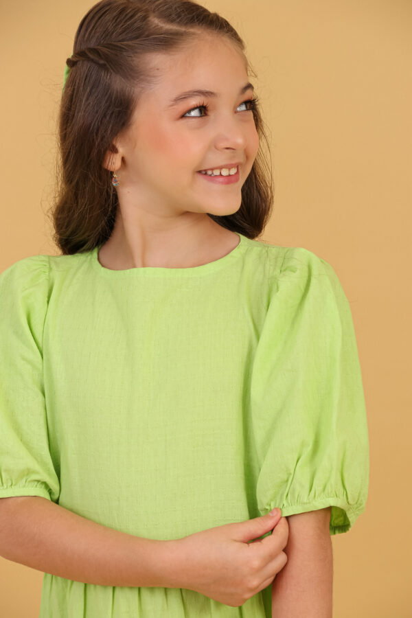 Vestido Simone Maçã Verde Infantil