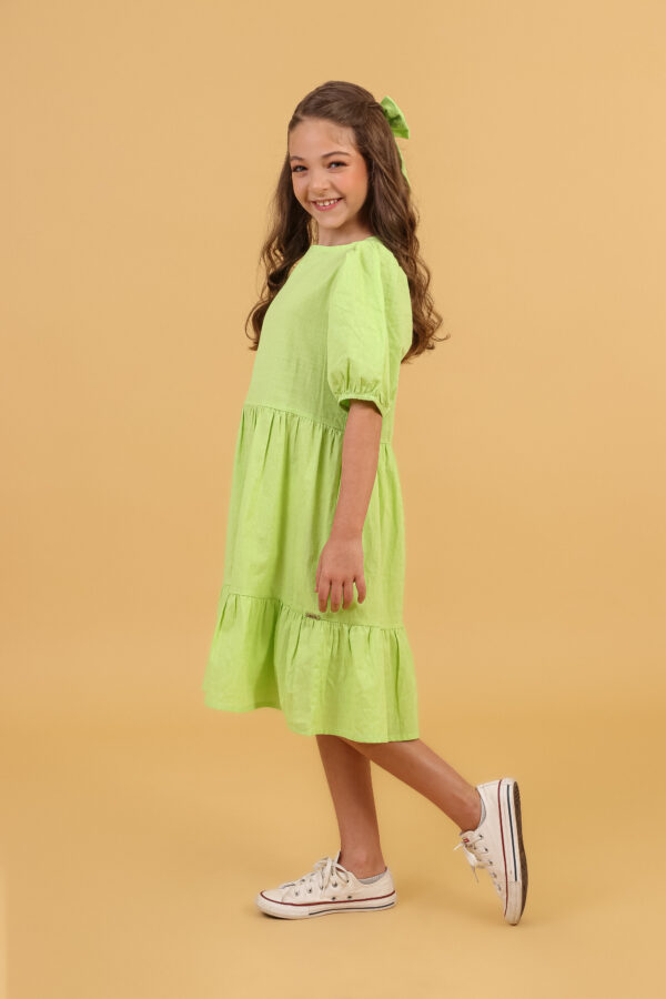 Vestido Simone Maçã Verde Infantil