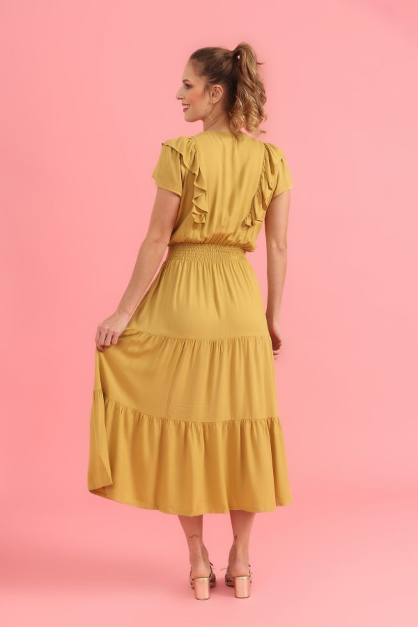 Vestido Cecília Ocre
