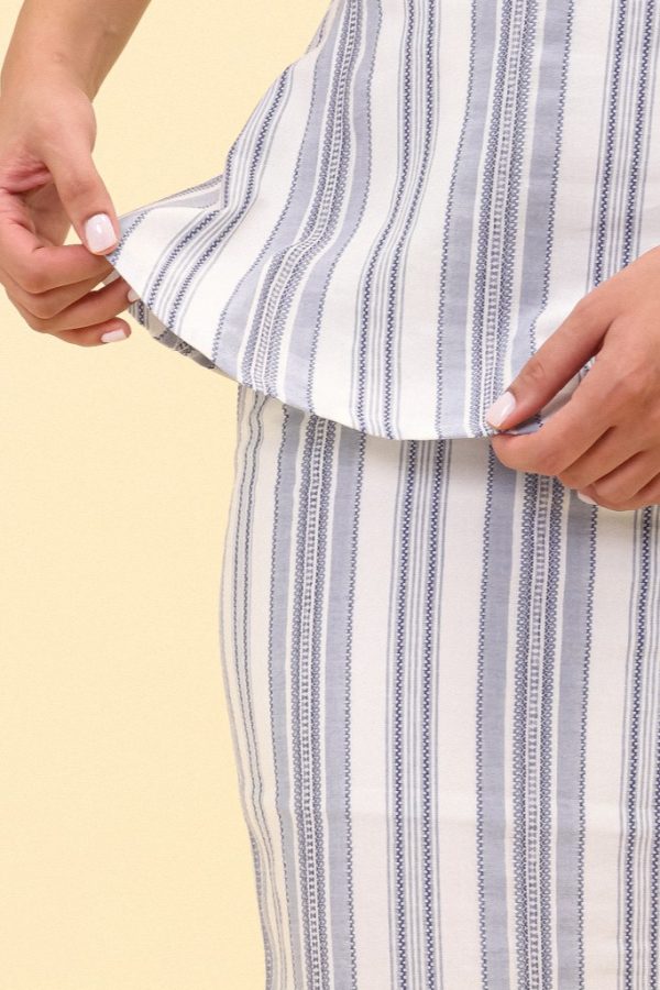 Saia Fabi Stripes Azul