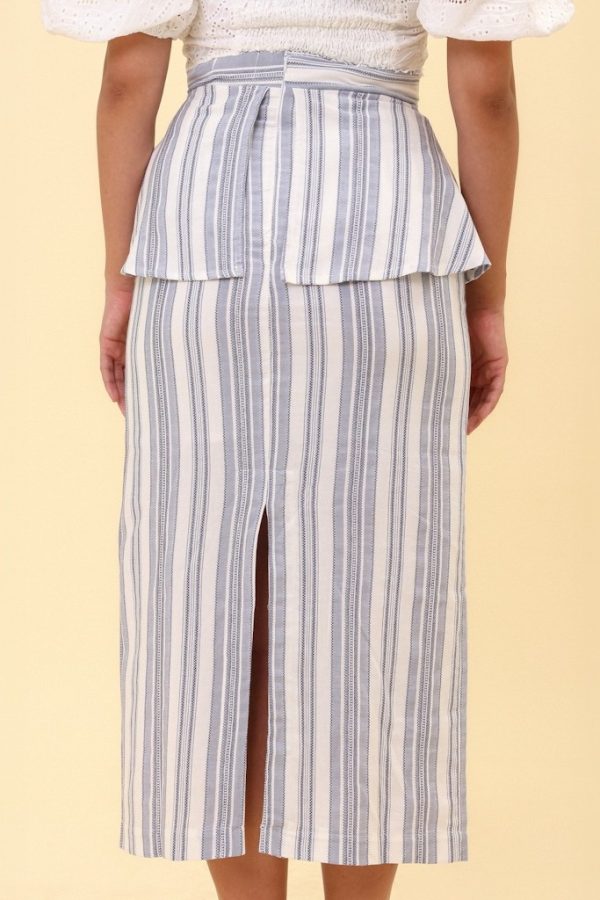 Saia Fabi Stripes Azul
