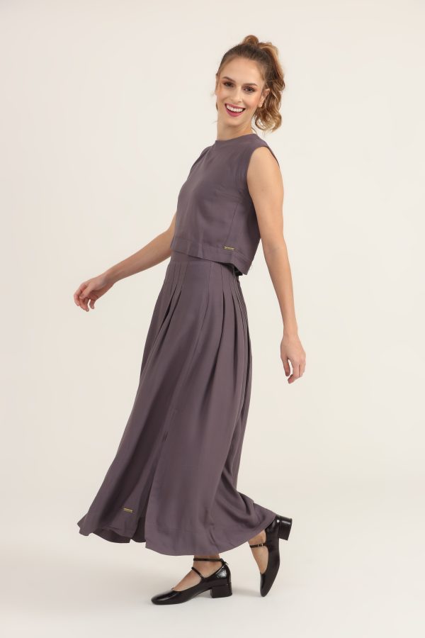 Conjunto Livia Viscose Cinza