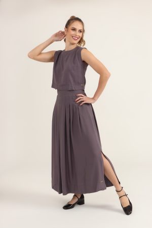 Conjunto Livia Viscose Cinza