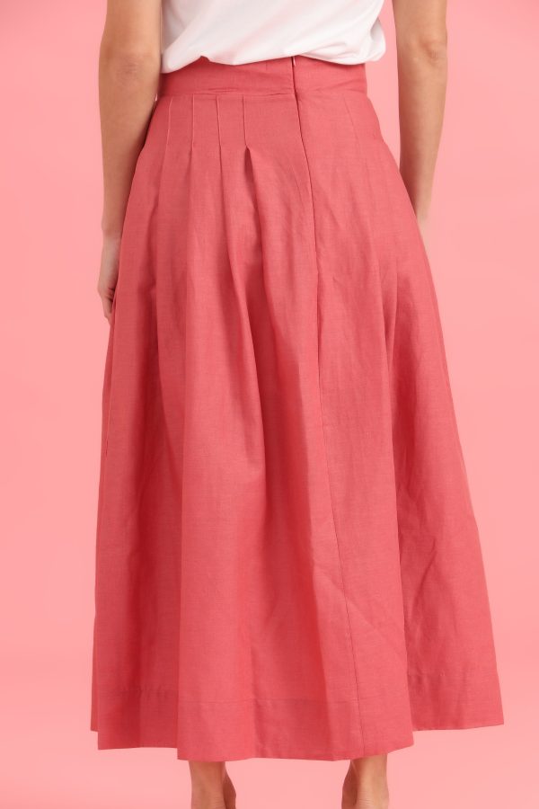 Saia Livia Linho Goiaba Adulto