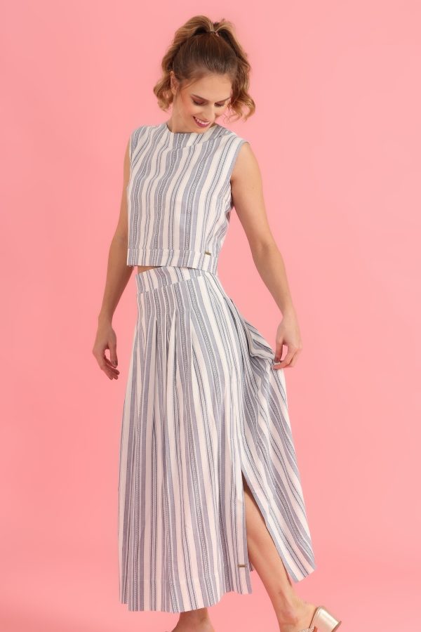 Conjunto Livia Stripes Azul