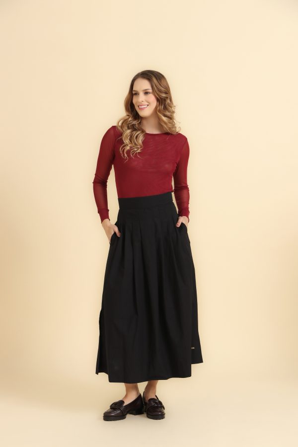 Blusa de Tule Vermelho Magno