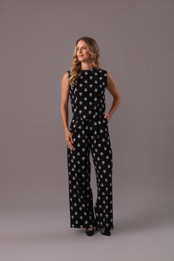 Conjunto Cris bordado Preto