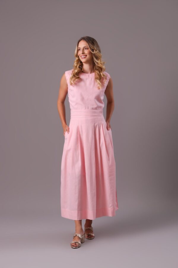 Conjunto Livia Linho Rosa
