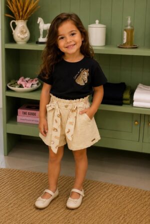 Camiseta Cavalo Bordada infantil