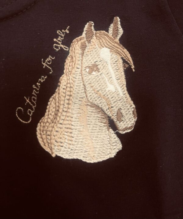 Camiseta Cavalo Bordada infantil