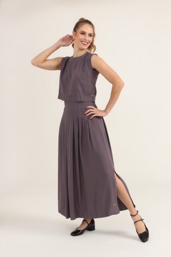 Blusa Livia viscose Cinza